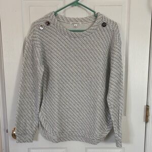 JohnPaulRichard Textured Gray Sweater
